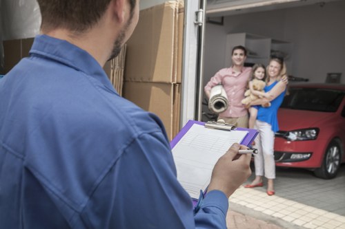 Careful loading of furniture during a flat removal