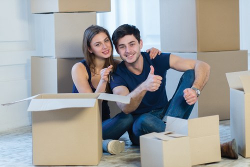 Removal van loaded with furniture for Waterloo same day service