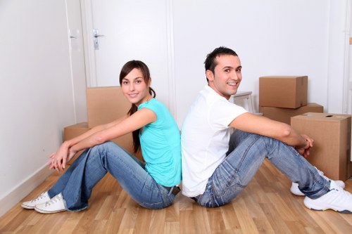 Student moving team loading furniture during Waterloo relocation