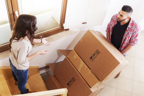 Furniture and boxes arranged for a smooth Waterloo home relocation