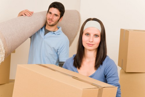 Office equipment being moved during a same day removals job in Waterloo